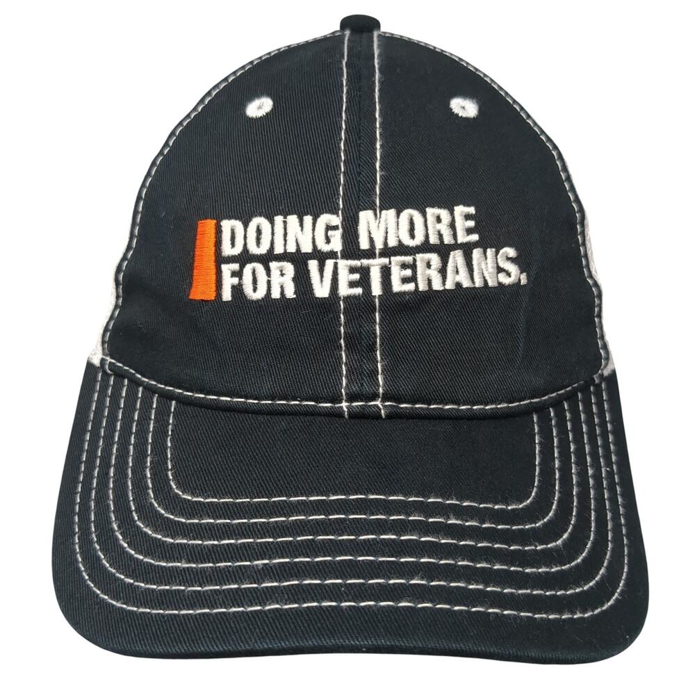 Doing More For Veterans Snapback Trucker Hat Black One Size The Home Depot